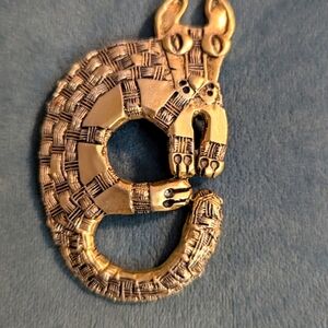 Gold Tone Cat (Or Amardillo?) Brooch
